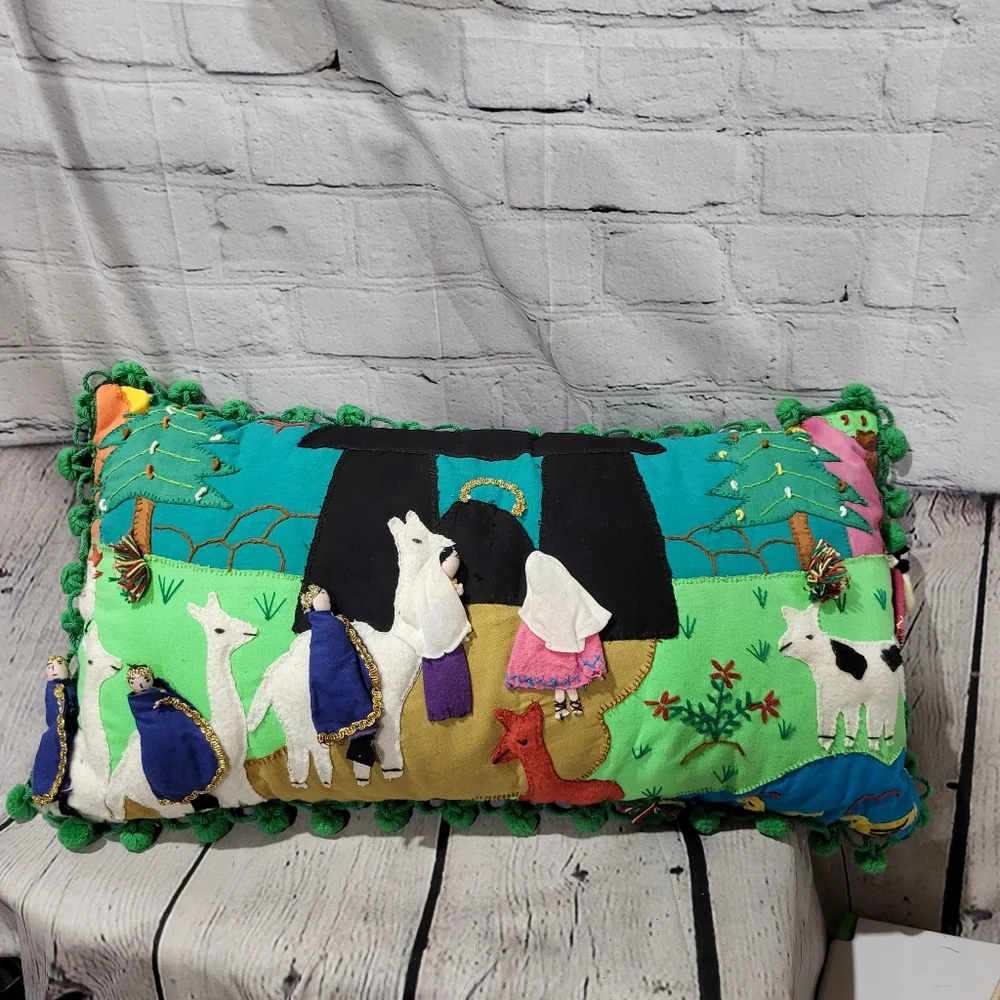 Folk Art Peruvian-Pillow